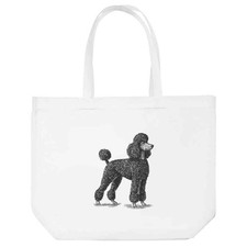 'Black Poodle Side View' Tote