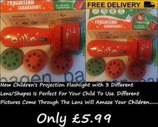 New Children's 2 In 1 Projector Flash Light With Rotate To Change Picture