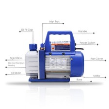 1-Aluminum Alloy Electric Single-stage Vane Vacuum Pump Refrigeration