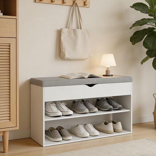 Shoe storage bench with - storage,