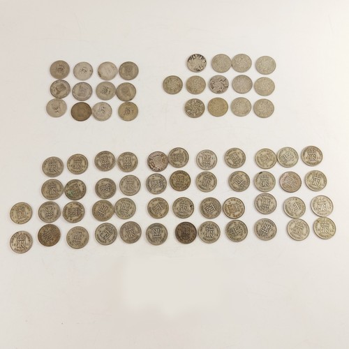 Sixpence job lot 1920 1946 - lot,