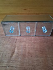 small 3-drawer mirrored glass