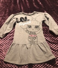 Girls Dress L.O.L. Surprise Sweatshirt Fabric Long Sleeves Knee High Age 6 By TU