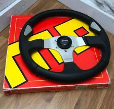 Genuine Momo Jet 350mm black leather, silver spokes steering wheel. SUPERB! 7B