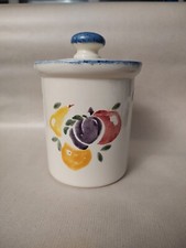 Poole Pottery Dorset Fruit Mixed Fruit Lidded Canister 7" Tall
