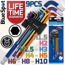 BLUESPOT Extra Long Ball Ended Hex Key Set Long Reach Ball End Allen H1.5 - H10