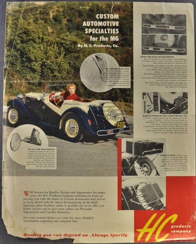 1951 1952 tc accessories - td,