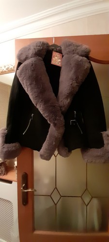Faux suede fur jacket - faux, &