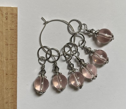 Handmade pale pink glass - 6,