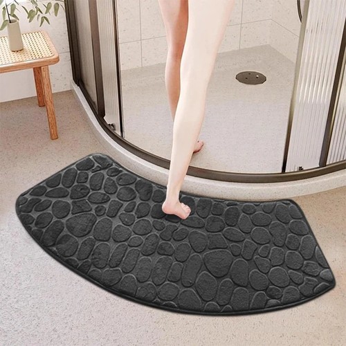 Bathroom absorbent mat curved - bathroom,