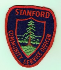 USA STANFORD COMMUNITY SERVICE OFFICER. SEW ON OBSOLETE CLOTH PATCH/BADGE
