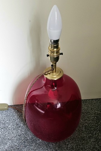 Cranberry glass vase - cranberry,