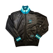 Vintage Adidas Jacket Chile 62 Wet Look Blue Black Jumper Size S Small DWOGV