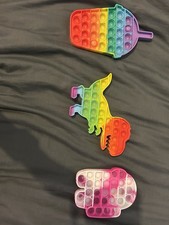 3 Random Colourful Pop It’s