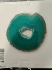Green Agate Slice For Healing And Growth, 9cm , 9cm. Exquisite
