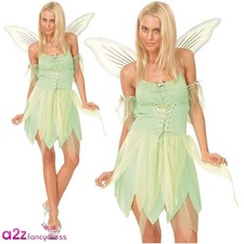 Adult Neverland Fairy Tinkerbell Book Day Halloween Fancy Dress Costume UK 18-20