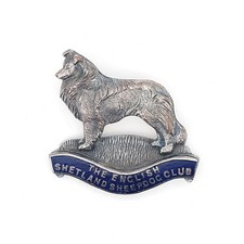 English Shetland Sheepdog Club Badge Pin Brooch Vintage Kenart Regd. No. Rare
