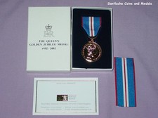 2002 ROYAL MINT BOXED QUEEN ELIZABETH II GOLDEN JUBILEE MEDAL - As Issued