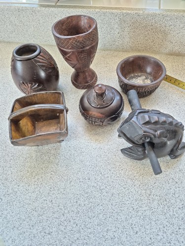 Various treen objects - various,