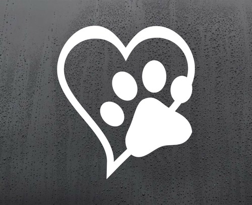 Love dog paw - paw, vinyl