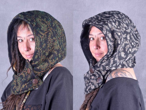 Festival hood snood woolen - festival,