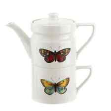 Portmeirion Tea for one Botanic Garden Harmony set  Butterflies   New