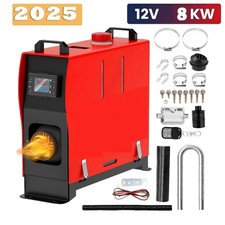 12V 8KW Diesel Air Heater Night Heater LCD Control For Car Tank Vent Camper UK