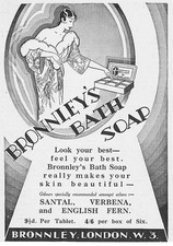 BRONNLEY'S BATH SOAP - Vintage Advertisement 1929