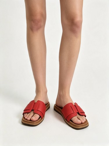 Primark red square - square, toe