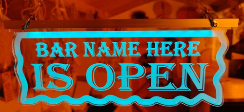 Open bar sign led - bar,