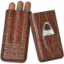 Brown Leather Cigar Case
