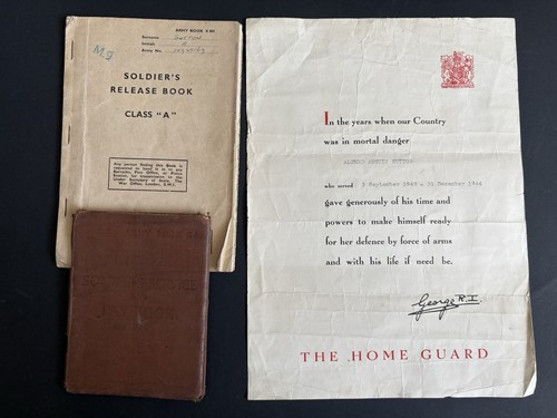 Ww2 home guard certificate - home,