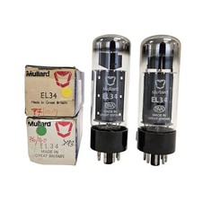 EL34 MULLARD MATCHED PAIR NOS
