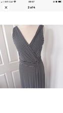 MAXI DRESS SIZE 16/ KALIKO/ STRIPED PATTERN/ STRETCHY 