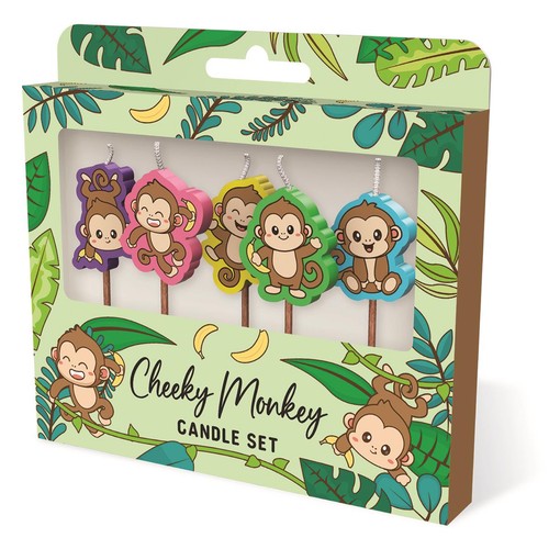 Cheeky monkey birthday candles - monkey,