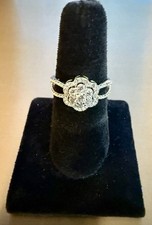 Vintage 10K White Gold Diamond