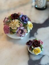 Adderley Floral Bone China Flower Bouquet Arrangement in Round Bowl Vintage