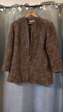 Jacques Vert Vintage Womens Jacket Size 18 Wool Blend Brown One Button 