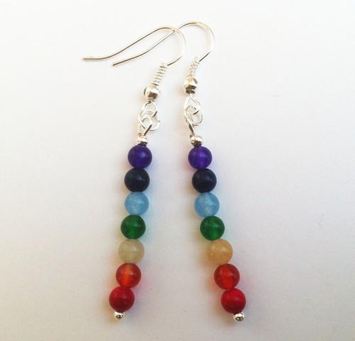 Silver plate chakra gemstone - silver,