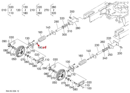 0113351230 idler wheel bolt - wheel,