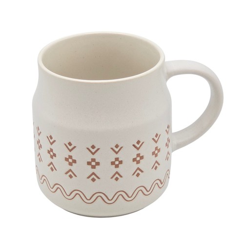 Aztec stoneware coffee mug - coffee,