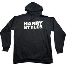 Harry Styles Hoodie XL Women's Black Cotton Concert Merch 2023 Wembley Tour