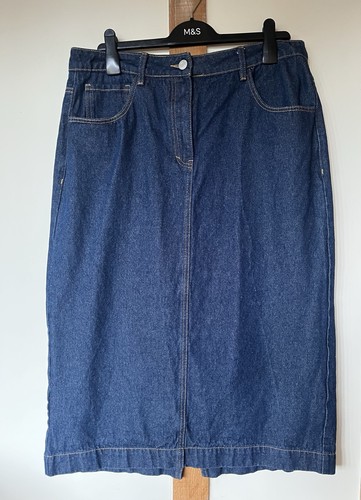 Wallis midi denim skirt - midi, 14
