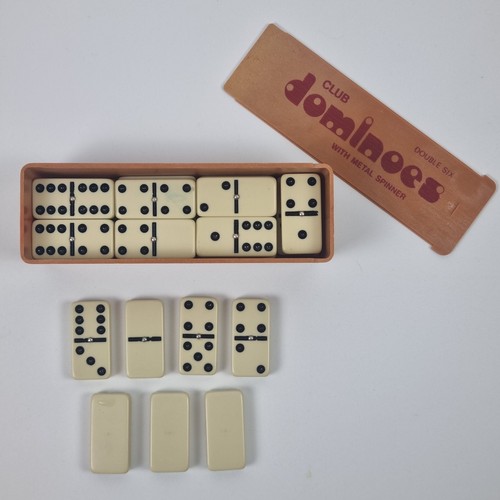 Vintage dominoes set double - dominoes, 6