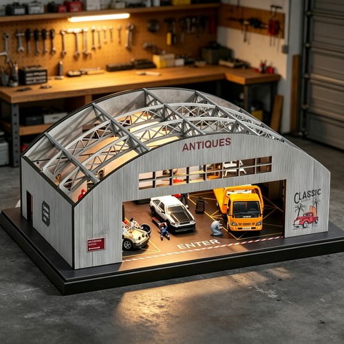 Diorama repair workshop - diorama, 1/64