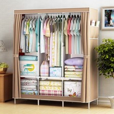 Large Fabric Canvas Wardrobe