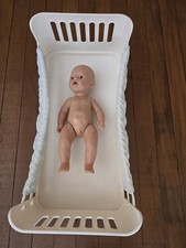 Vintage Baby Annabell Cot With Doll