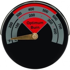 Magnetic Stove Flue Thermometer Temperature Gauge Wood Log Burner BBQ Barbecue