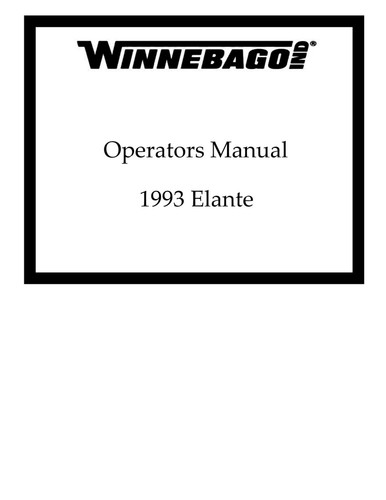 Winnebago 1993 elante itasca - winnebago,