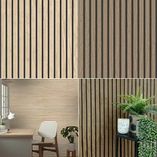 Belgravia Wood Slats Wallpaper 3D Realistic Panel Natural - Standard or Vinyl